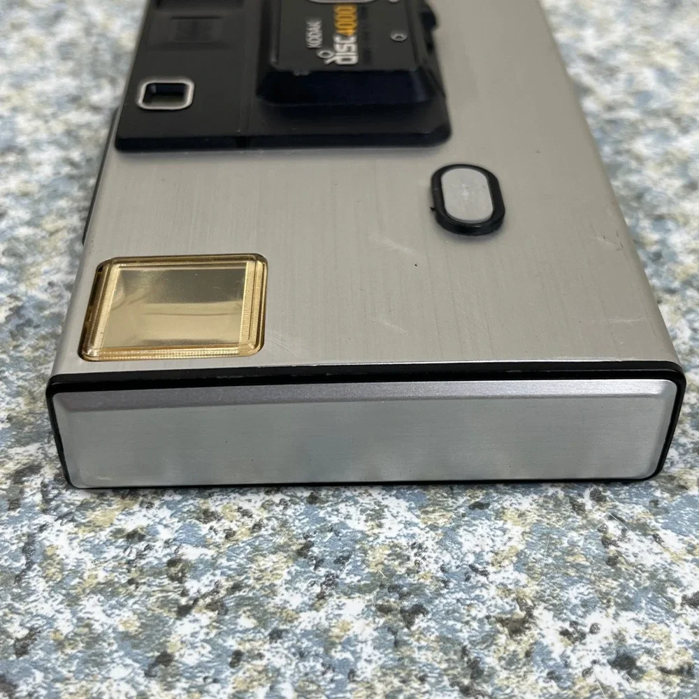 Kodak Disc 4000 Camera Silver Black Vintage Point and Shoot Built-in Flash 1980s